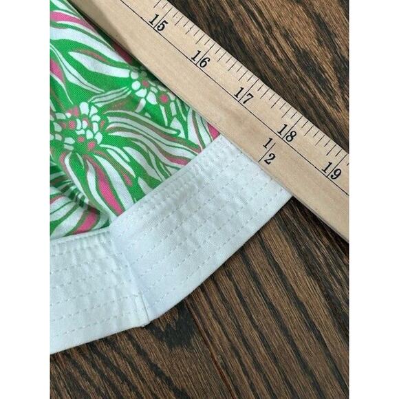 LILLY PULITZER Daisy Darling Stretch Tunic Top Elbow Sleeve Green Pink Size M - Picture 3 of 9